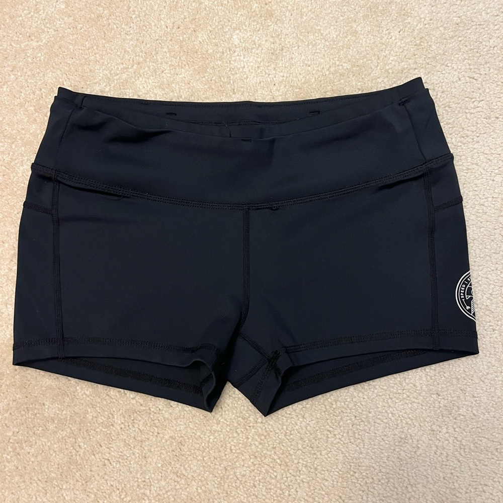 Oiselle black spandex shorts